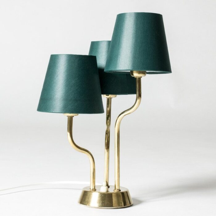 scandinavian modern brass table lamp 1950s 1