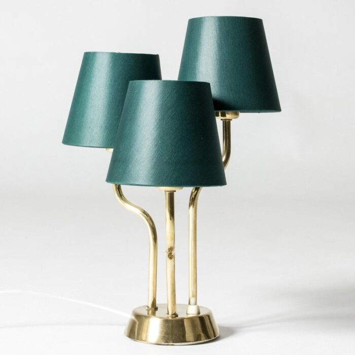 scandinavian modern brass table lamp 1950s 2