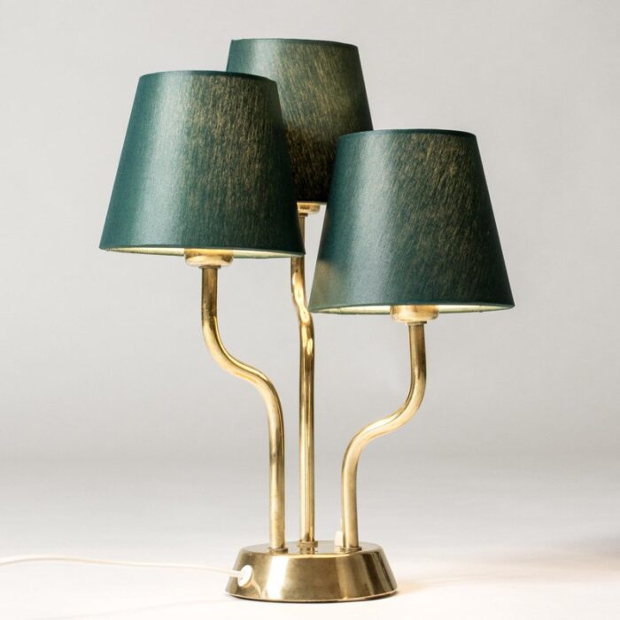 scandinavian modern brass table lamp 1950s 3