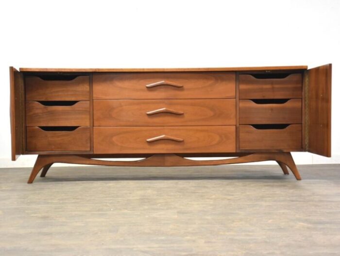 sculpted boomerang walnut dresser 0900