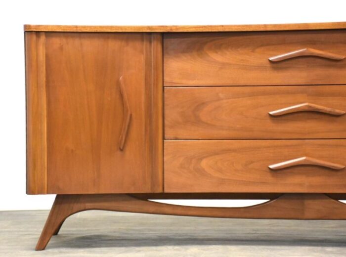 sculpted boomerang walnut dresser 5566