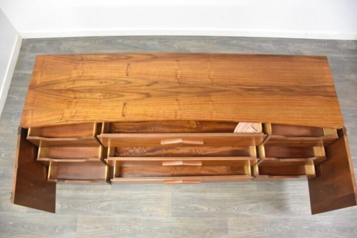 sculpted boomerang walnut dresser 5713