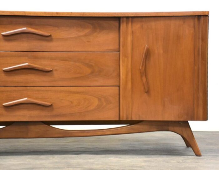 sculpted boomerang walnut dresser 8127