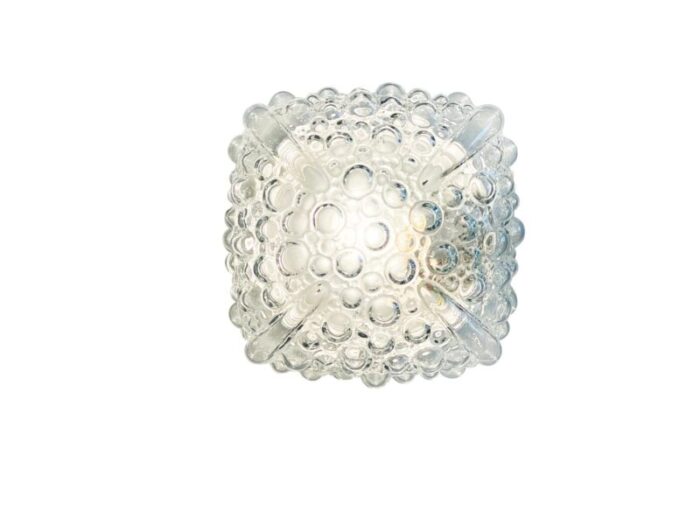 sea urchin bubble lamp glass flush mount light by hustadt leuchten germany 1960s 1