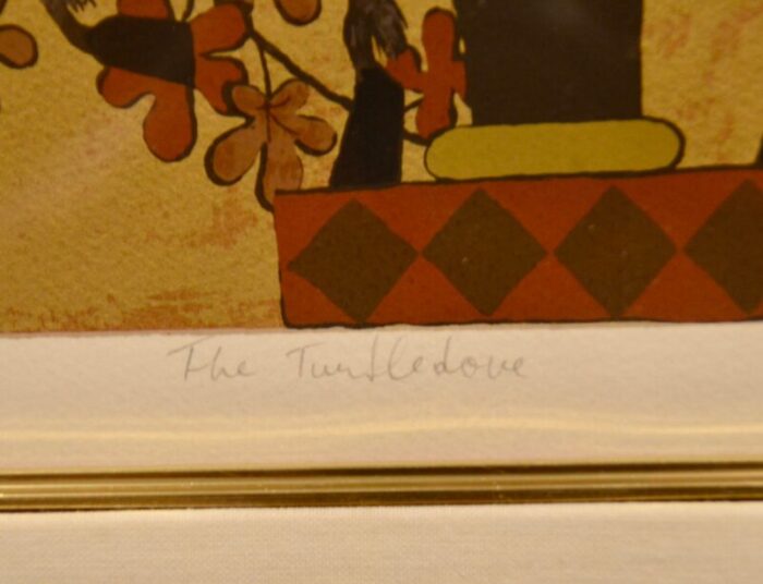 shlomo katz 1937 1992 the turtledoves lithograph signed 0549