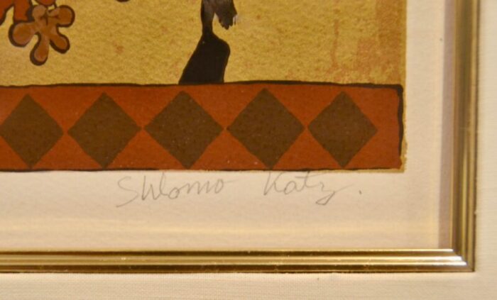 shlomo katz 1937 1992 the turtledoves lithograph signed 5393