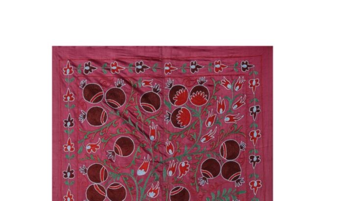 silk suzani tapestry with tree of life design 0622