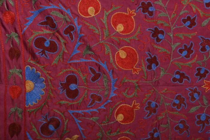 silk suzani wall decor 31 x 63 0430