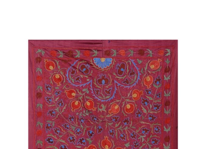 silk suzani wall decor 31 x 63 1052