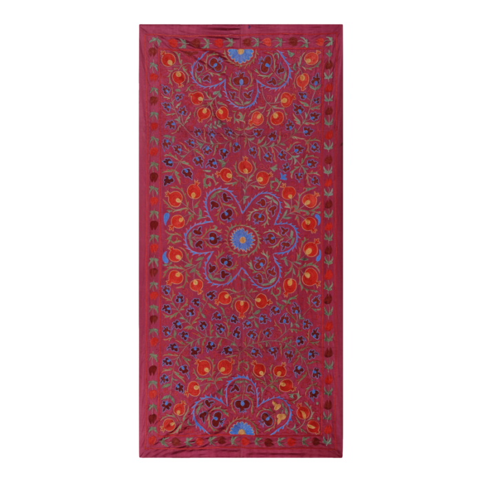 silk suzani wall decor 31 x 63 8823