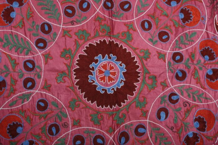 silk suzani wall decor uzbek textile art 8 x 99 8735