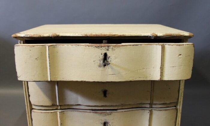 small danish baroque painted wooden chest of drawers 1760s 6