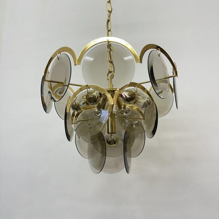 smoked glass pendant lamp 1970s 11