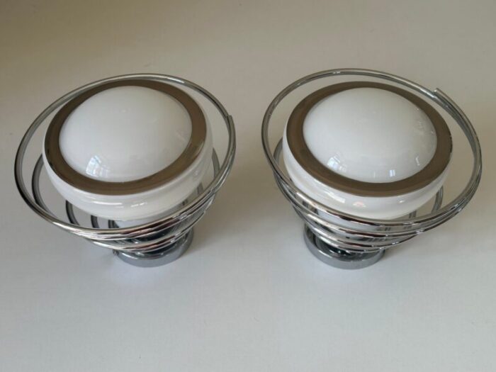 space age delmas wall lights 1970s set of 2 1