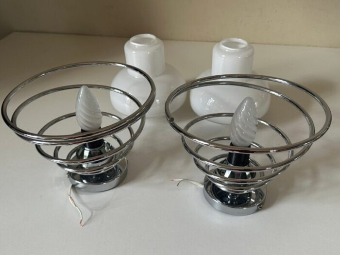 space age delmas wall lights 1970s set of 2 13