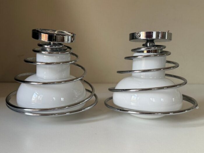 space age delmas wall lights 1970s set of 2 14