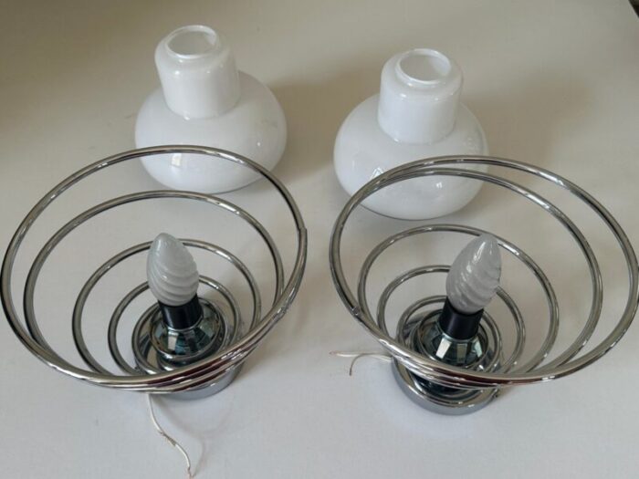 space age delmas wall lights 1970s set of 2 15