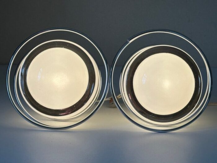 space age delmas wall lights 1970s set of 2 2