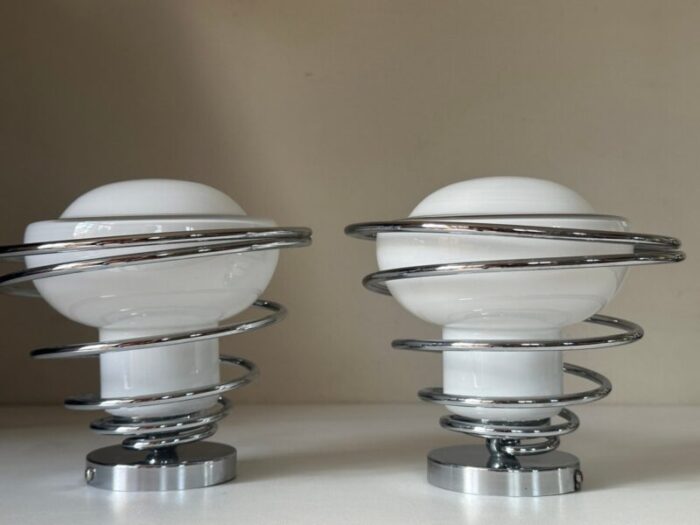 space age delmas wall lights 1970s set of 2 25