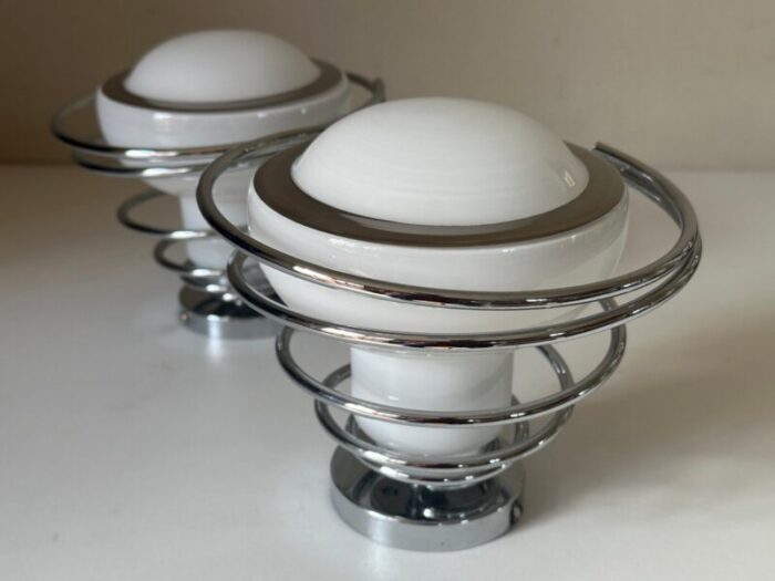 space age delmas wall lights 1970s set of 2 28