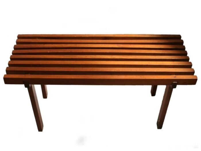 spanish wooden slats side table 1950s 3