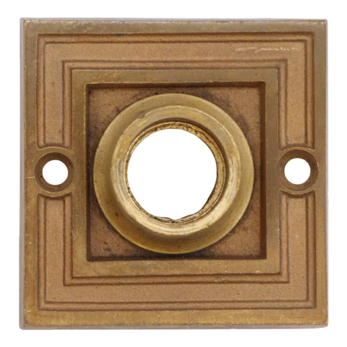 square deep recess framing cast brass door knob rosette 0882