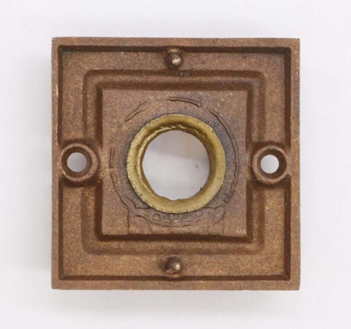 square deep recess framing cast brass door knob rosette 8414