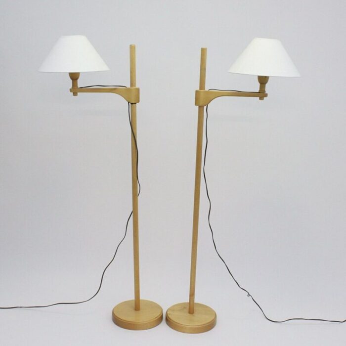 staken floor lamps by carl malmsten 1960s set of 2 1