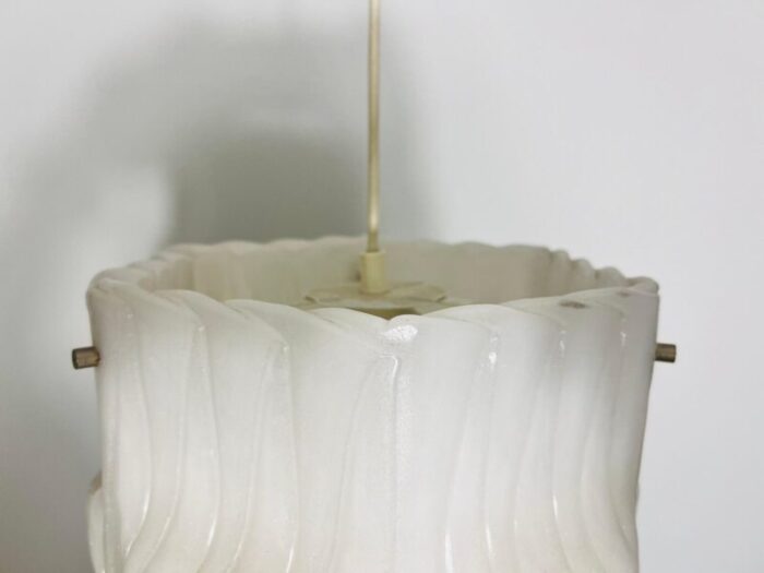 structured white pendant lamp germany 1970s 9