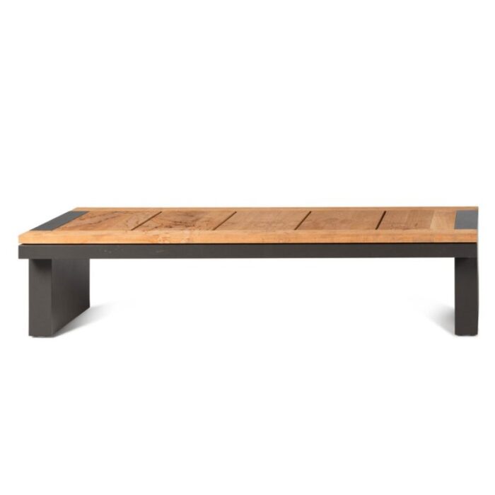 sutherland teak and aluminum peninsula bench 4524