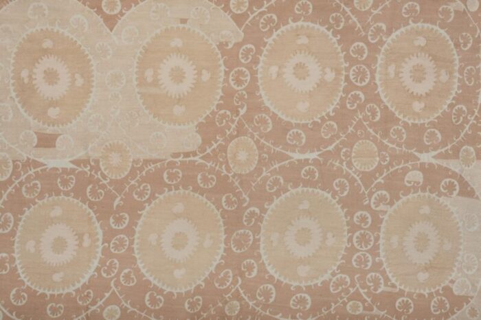 suzani textile samarkand faded beige and sand bedspread 3392