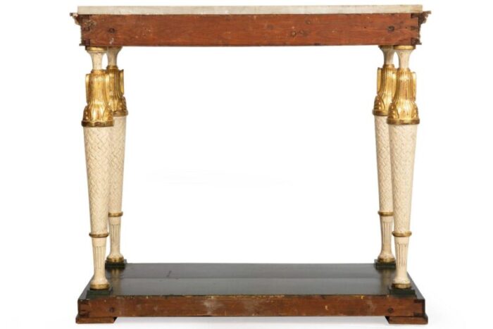 swedish gustavian marble top egyptian pharaoh mask pier table circa 1820 1496