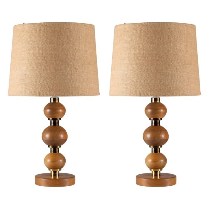 swedish table lamps 1960s set of 2 1