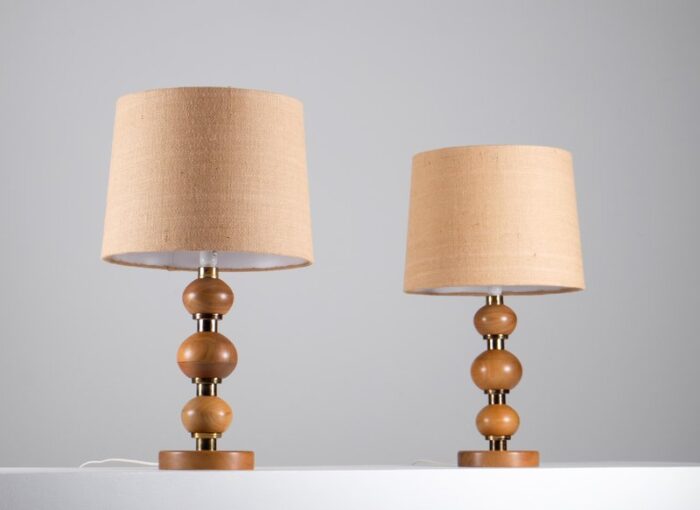 swedish table lamps 1960s set of 2 11