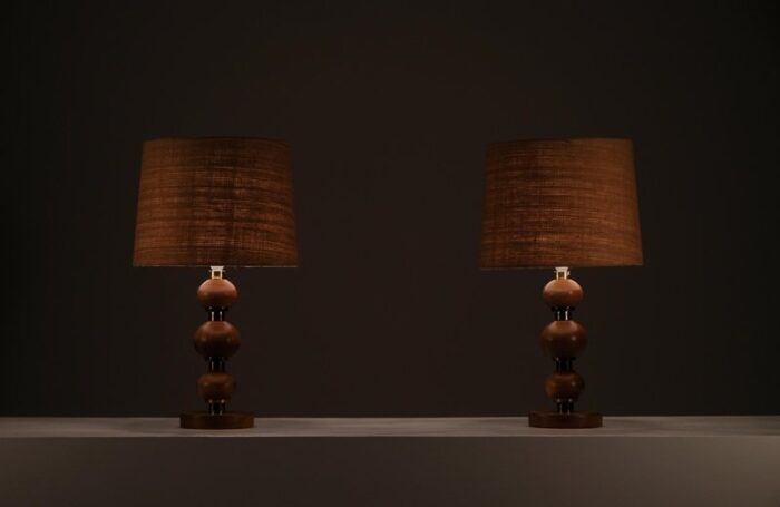 swedish table lamps 1960s set of 2 2