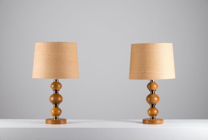 swedish table lamps 1960s set of 2 3