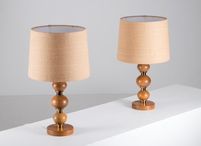 swedish table lamps 1960s set of 2 4