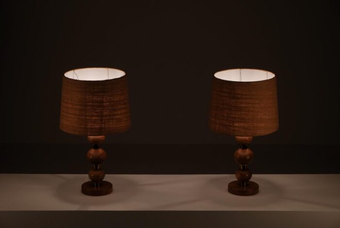 swedish table lamps 1960s set of 2 6