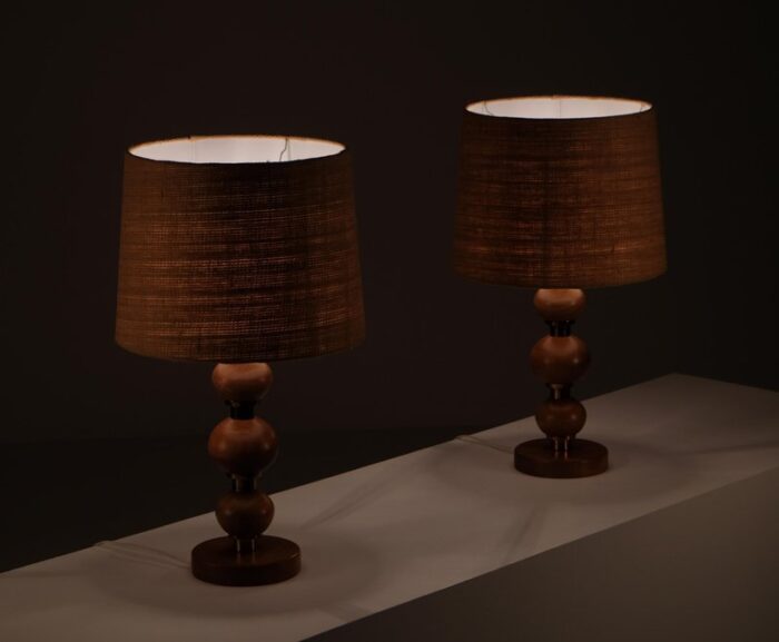 swedish table lamps 1960s set of 2 8