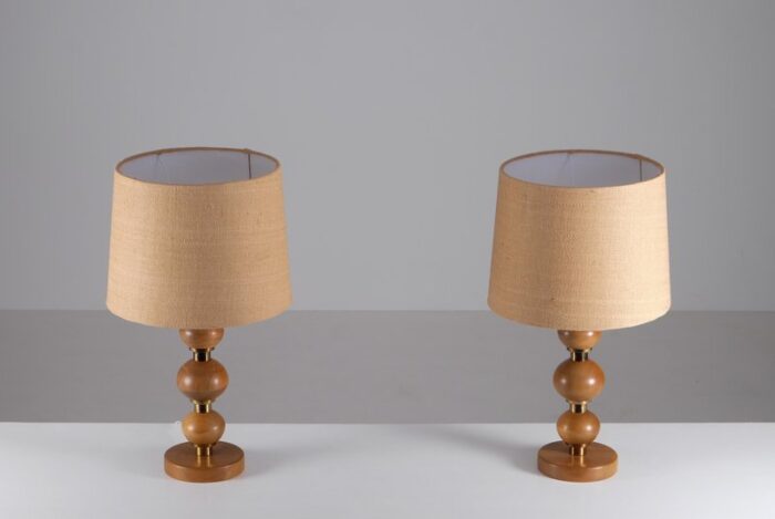 swedish table lamps 1960s set of 2 9