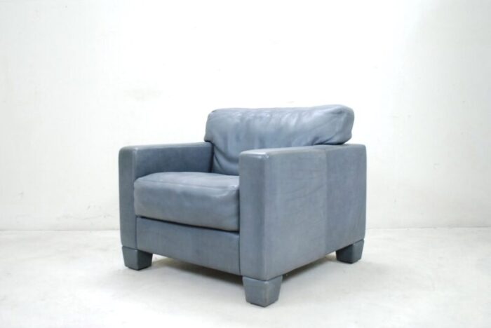 swiss ds 17 grey leather armchair from de sede 1980s 1