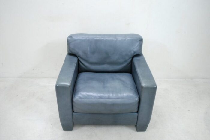 swiss ds 17 grey leather armchair from de sede 1980s 5