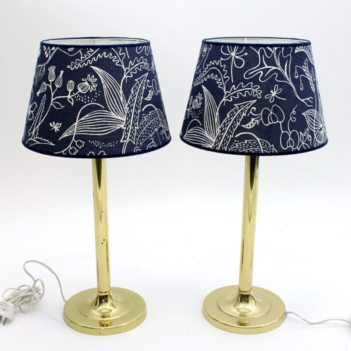 table lamps by stig lindberg from aneta 1970s set of 2 1