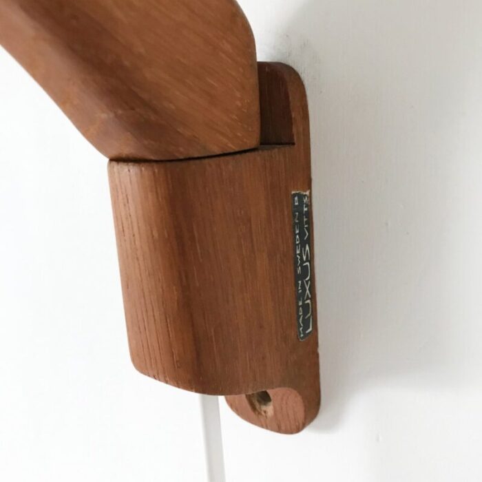 teak and opaline glass sconce by uno oesten kristiansson for luxus 1950s 4