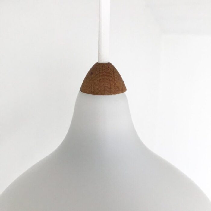 teak and opaline glass sconce by uno oesten kristiansson for luxus 1950s 9