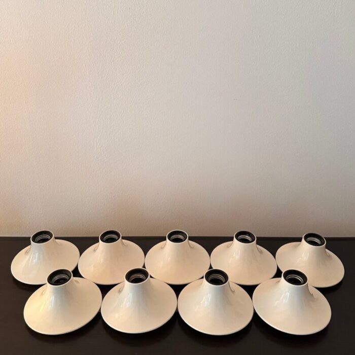 teti n 9 wall lamps by vico magistretti for artemide 1970 set of 9 3