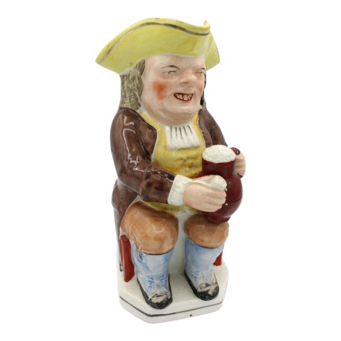 the drunken parson with white clerical collar toby jug england circa 1880s 7390