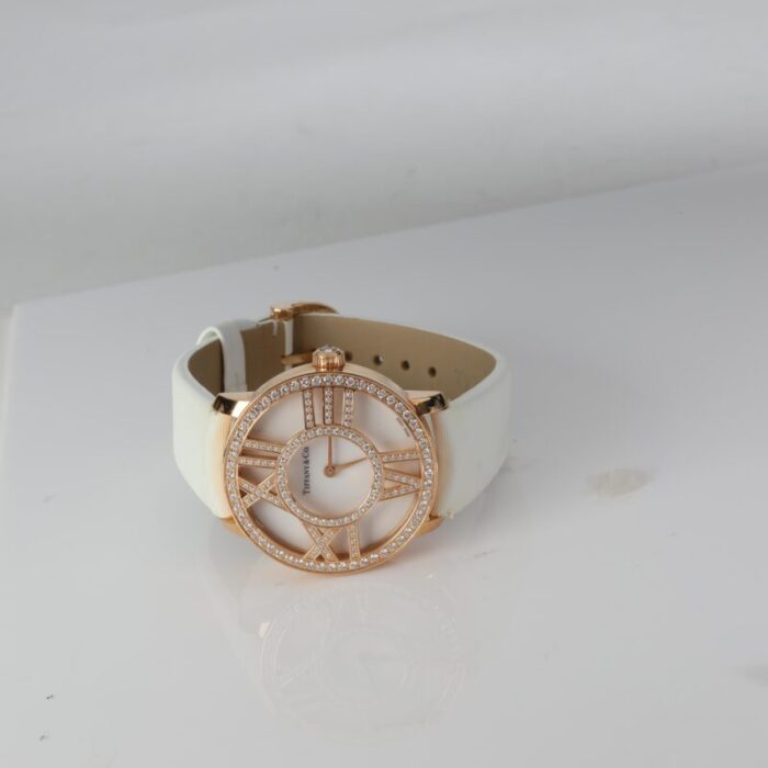 tiffany and co atlas cocktail z19011030e20a40b womens watch in 18kt rose gold 0330