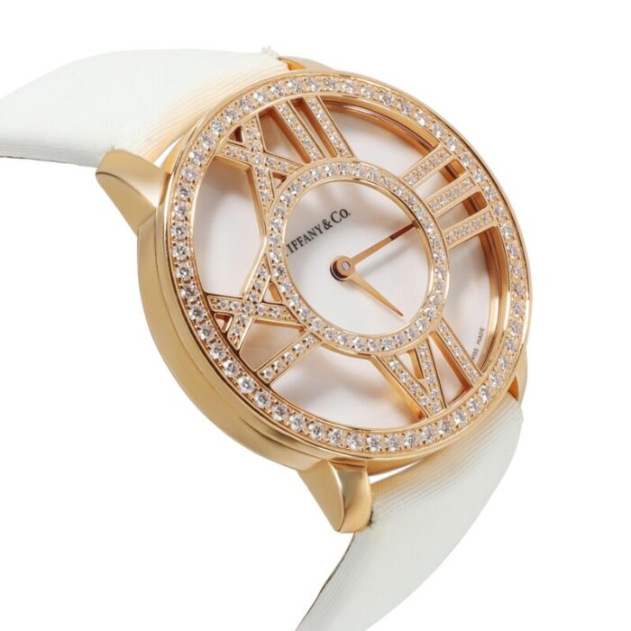 tiffany and co atlas cocktail z19011030e20a40b womens watch in 18kt rose gold 5755