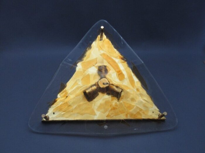 triangular murano glass ceiling lamp 1970s 1